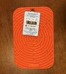 "flame" Le Creuset 9.5 X 6" Silicone Trivet Mat Potholder Rectangular Hot Pad. Fixed Price $45.99.