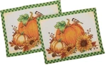 Set Of 2 Same Kitchen Tapestry (13" X 18") Fall Harvest, Pumpkin, Sunflowers, Hc. Fixed Price $12.99.