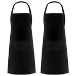 2 Pack 100% Cotton Adjustable Bib With Pockets Cooking Kitchen Aprons Fo. Fixed Price $55.07.