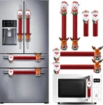 6PCS Christmas Refrigerator Handle Covers For Appliances, Santa Snowman Reindeer. Fixed Price $59.99.