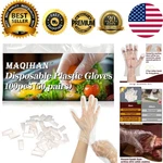 50 Pack Disposable Food Safe Plastic Gloves - Handy & Hygienic Solutions. Fixed Price $8.09.
