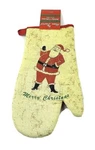 Home Basics Holiday Collection Merry Christmas Santa Claus Oven Mitt. Fixed Price $9.95.