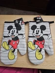 Two Disney Mickey Mouse Kitchen Oven Mitts. Fixed Price $10.00.