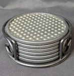 Spectrum Diversified Scroll Container With 6 Black Coasters,. Fixed Price $19.99.
