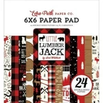 Little Lumberjack Outdoors Woods Camping Trees Plaid Echo Park 6 X Paper Pad. Fixed Price $6.25.