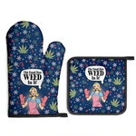 Gkodw The Food Has Weed Oven Mitts And Pot Holders 11X6.7X1.6IN, Blue. Fixed Price $24.18.