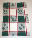 (2) Pack Cotton Park Cottage Kitchen Dish Tea Towel Christmas Holiday 27X19. Fixed Price $9.99.