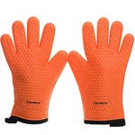 Kitchen Perfection Silicone Smoker Oven Gloves Size Fits Most, Orange. Fixed Price $44.35.
