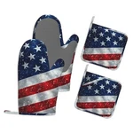 Oven Mitts And Pot Holders Sets,extra Long 4TH Of July Kitchen American Flag. Fixed Price $42.72.