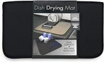 Finntm Dual Sided Black 18" X 16" Microfiber Absorbent Kitchen Dish Drying Mat. Fixed Price $8.25.