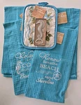 Kay Dee Design Beach Coastal Collection Pot HOLDER,4 Towels & Bottle Opener Nwt. Fixed Price $25.95.