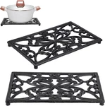 Sumnacon 2PCS Rectangle 10 X 6.1 Inch Cast Iron Trivet - Rustic Heat Resistant. Fixed Price $36.02.