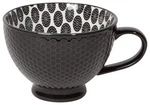Now Designs 14 Oz Textured Latte Mug Black Classic Ceramic Coffee Gift. Fixed Price $26.99.