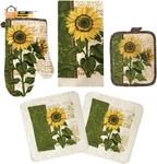 Oven Mitts And Pot Holders - Kitchen Towels Dish Cloths Sets. Fixed Price $20.23.