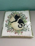 Alice's Cottage Spiced Hot Pad Cinnamon Clover Allspice Embracing Cats Made Usa. Fixed Price $8.00.