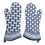 Mackenzie Geo Cotton Oven Mitts Royal Check Set Of 2 Brand New Sealed. Fixed Price $50.00.