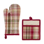 Dii Autumn Basics Collection Oven Mitt/potholder Set, Give Thanks Plaid. Fixed Price $22.31.
