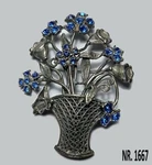 Vintage Brooch, Basketball Design 1930-40, Pot Metal And Rhinestones. Fixed Price $94.26.