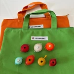 Le Creuset With 2 Bags & Pot Design Kitchen Magnets, Used. Fixed Price $61.85.