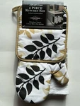 Royal Crest Cotton Kitchen 2 X Towel, Oven Mitt Pot Holder 4 Piece Set. Fixed Price $16.99.