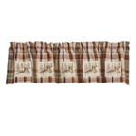 Gamekeeper Plaid Lined Pheasant Patch Valance, Park Designs, New Pkg, 60X14. Fixed Price $19.70.