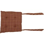 Vhc Brands Burgundy Check Primitive 14 In Chair Pad Red Pack,. Fixed Price $33.99.