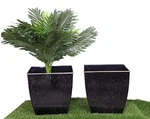 Outdoor Metal Planters Set Of 2 Garden Indoor Decor Antique Midland Tapered Pot. Fixed Price $160.00.