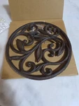 Cast Iron Trivet - Round With Vintage Pattern Decorative F.... Fixed Price $25.00.