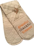 Mud Pie Grateful Thankful Blessed Double Oven Mitt Fall Thanksgiving Hostess Gft. Fixed Price $9.99.