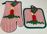 Southern Textiles Christmas Holiday Oven Mitt Pot Holder Quilted Set Of 2. Fixed Price $6.00.
