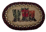 Capitol Earth Rugs Braided Jute Boots 10"X 15" Oval Mat #224 Artist R.a. Guthrie. Fixed Price $11.97.