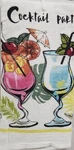 (one) Printed Kitchen Terry Towel (15"X25") Cocktails Drinks,cocktail Party,bh. Fixed Price $8.99.