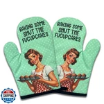 Nahmakne 2 Pack Funny Oven Mitts For Women, Baking Some Shut The. Fixed Price $27.99.