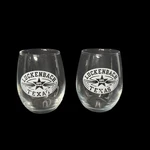 Set Of 2 Luckenbach Texas Stemless Wine Glasses Souvenir Tumbler Etched. Fixed Price $16.95.