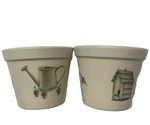 Pfaltzgraff Naturewood Herb Pots-set Of Pits- 3 1/2 Pot- Made Usa- New. Fixed Price $12.00.
