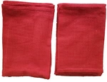 Set Of Same Cotton Waffle Tea Dish Towels (18"X28") Christmas Red Color, Dii. Fixed Price $10.99.