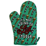 It's Not Going To Lick Itself Oven Mitt Funny Christmas Candycane Beater Cooking. Fixed Price $14.99.