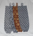 Damask Design Homemade Fabric Plastic Grocery Bag Holder. Fixed Price $8.25.