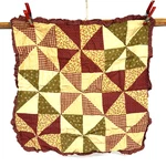 New Pillow Sham Patchwork Quilted Euro Mill Village Pattern By Park Designs. Fixed Price $8.99.