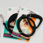 New - Two Silicone Leashes Dogs Up To 110 Lbs Comfort Grip 2.8' Black. Fixed Price $8.99.