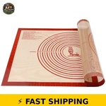 Folksy Super Kitchen Non-slip Silicone Pastry Mat 28'' X 20'' Red. Fixed Price $30.99.