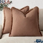 Boho Fringe Pillow Cover 70% Ramie 30% Cotton Soft Cushion Case Indoor Outdoor. Fixed Price $36.78.