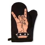 Rock Hand Oven Mitt Metal Roll Music Graphic Novelty Kitchen. Fixed Price $5.00.