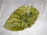 Large Tropical Palm Leaf Shaped Melamine Serving Dish Bowl 15" Long 3" Deep New. Fixed Price $14.00.