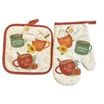 Oven Glove Mitt & Pot Holder Quilted Cotton Kitchen New Set Sweater Weather. Fixed Price $9.99.