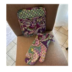 Vera Bradley Quilted Cotton Paisley Floral Oven Mitt & Potholder Set, Multicolor. Fixed Price $16.00.