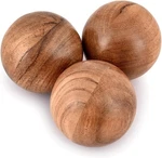 Nirman Decorative Acacia Wood Round Balls Set Of 3 For Christmas Brown. Fixed Price $24.10.