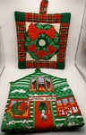 Vtg.holiday Trimmings B&d Pot Holders-christmas General Store/holly Berry Wreath. Fixed Price $13.59.