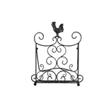 Benzara Antique Metal Cook Book Holder/stand With Rooster, Bronze. Fixed Price $40.79.