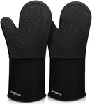 Sungwoo Extra Long Silicone Oven Mitts Pair Heat Resistant Non-slip Bbq Black. Fixed Price $21.10.